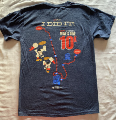 Run Disney 2017 Marathon I Did It 10k Wine & Dine T Shirt Mickey Minnie ...