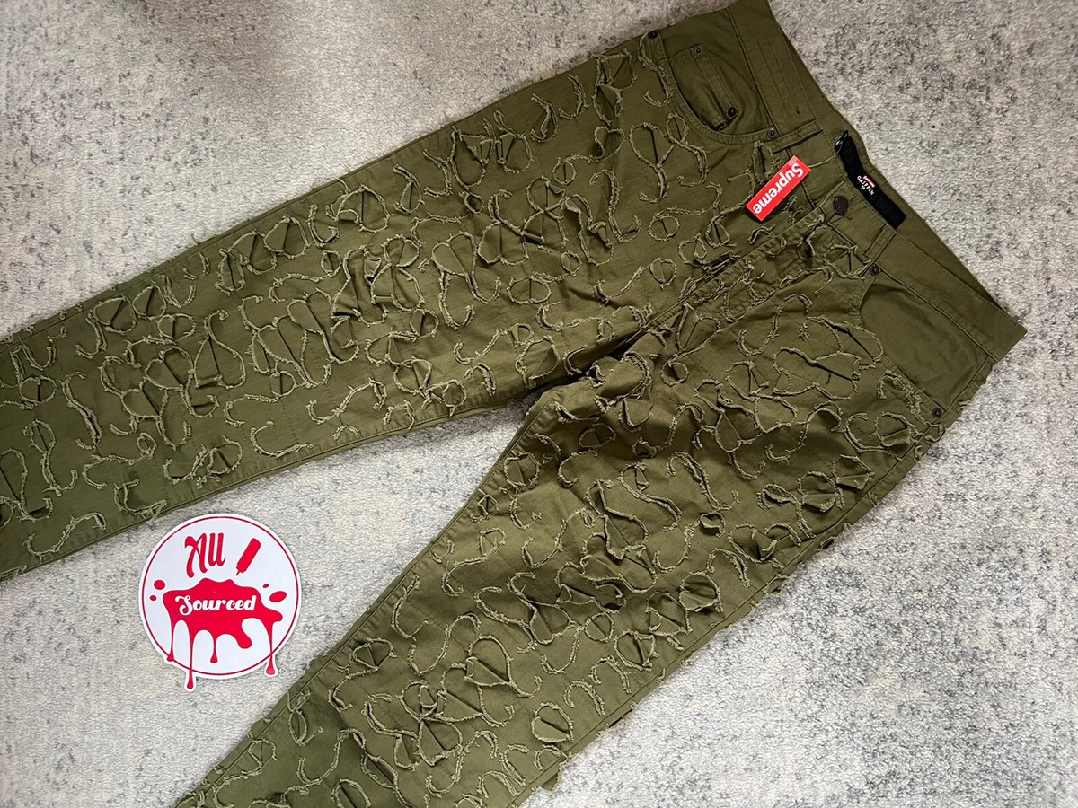Supreme x Griffin 5 Pocket Jeans Green size 34 BRAND NEW | eBay