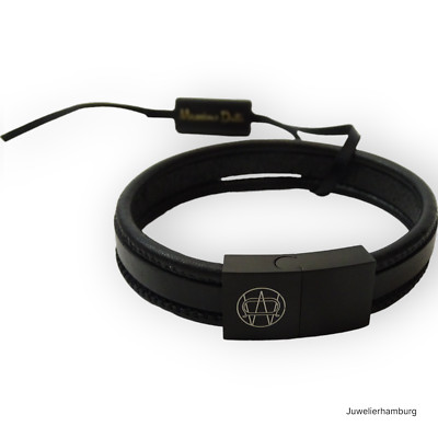 MASSIMO DUTTI Armband Schwarz Leder