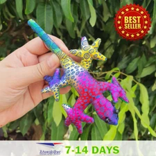 4.5" Stuffed Sand Animal Lizard Gecko Handmade Kids Toy Paperweight Colorful Shi