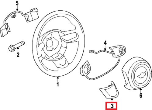 MINI NEW GENUINE R56 R55 R57 R58 MULTIFUNCTION STEERING WHEEL PAD BLACK 6863536 - Picture 4 of 4