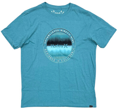 Hurley Men's Icon Snow Crewneck Tee - Super Soft Short Sleeve Cotton Shirt For Everyday Wear