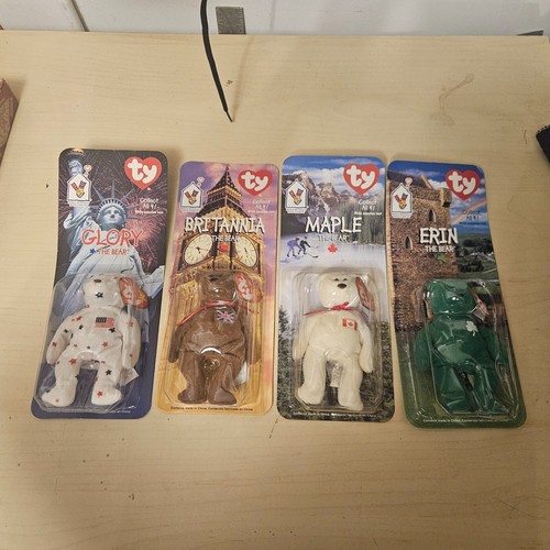 Rare 1999 Mc Donald’s Happy Meal TY Beanie Baby Complete Set Of 4 Country Sets
