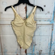 SHAPERX Low Back Bodysuit for Women Tummy Control Seamless Shapewear, Beige L/XL