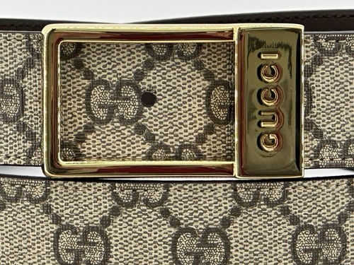 Neu Luxury Original GUCCI Herren Gürtel 722370- Gr-90 cm /beige-gold - Bild 3 von 4