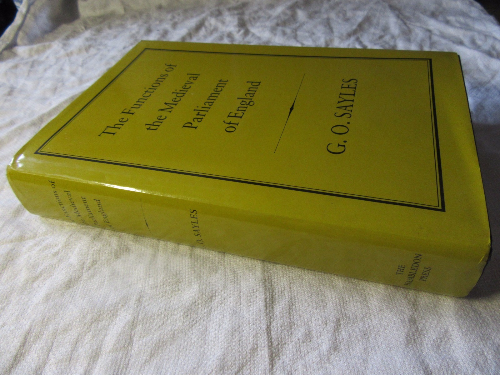 The Functions of the Medieval Parliament of England - G.O. Sayles Hb-DJ #Cobb