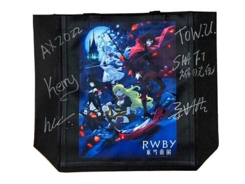 Anime Expo 2022 Autographed RWBY Tote Bag By Entire Rooster Teeth Team