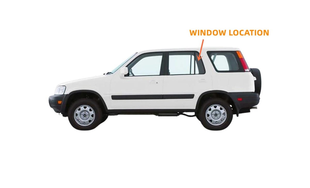 Driver Side Rear Left Vent Window Glass For 1997-2001 Honda CR-V – Clear Tempered Glass