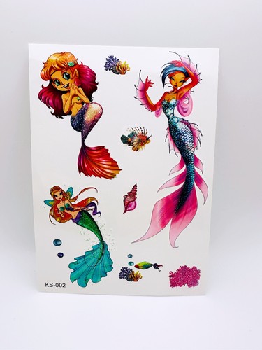 4pcs GLITTER Kids Cartoon Temporary Tattoo art stickers Waterproof Body/face - Picture 6 of 55