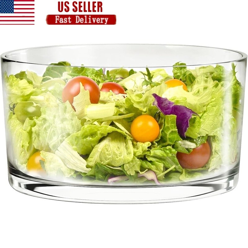 Elegant 118oz Glass Salad and Trifle Bowl Durable Easy-Clean Versatile Serving Dish