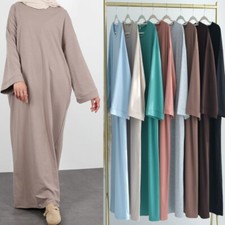 Islamic Robe Turkey Ramadan Eid Muslim Women Dress Modest Arab Maxi Abaya Dubai