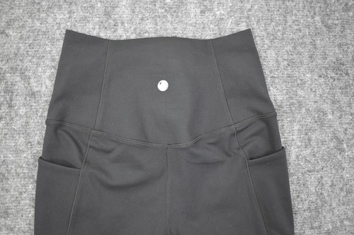 Yogalicious Lux Leggings Girls XS Black Side Pockets Cropped 21" Inseam Yoga - Picture 6 of 6