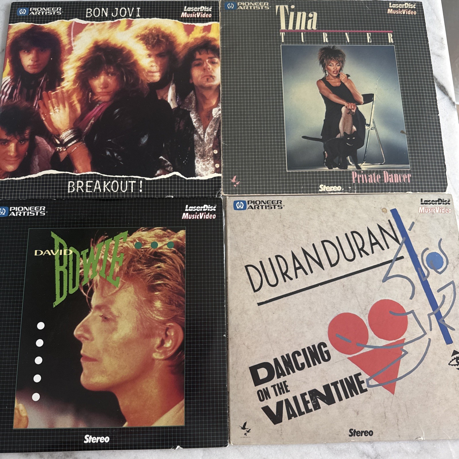 8" Laserdisc Music Lot-Duran Duran, David Bowie, Bon Jovi, Tina Turner