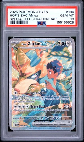 2025 POKEMON JTG EN-JOURNEY TOGETHER #186 HOP'S ZACIAN EX PSA 10