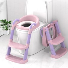 Potty Training Seat with Step Stool Ladder, Toddler Potty Training Toilet for...
