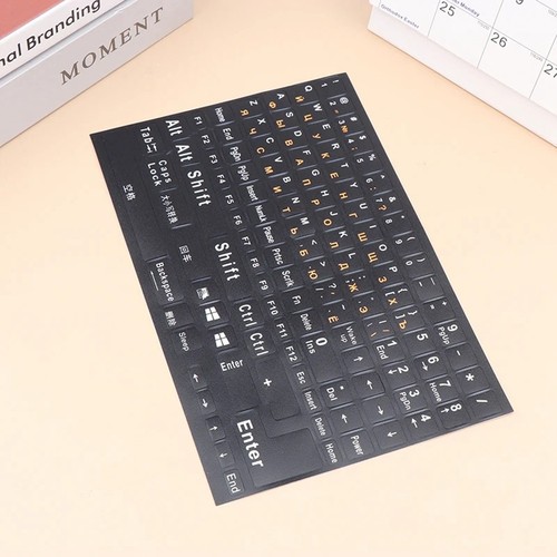 1 pièce autocollant clavier russe taille réelle lettre alphabet mise en page autocollant Key1513 - Photo 8/10