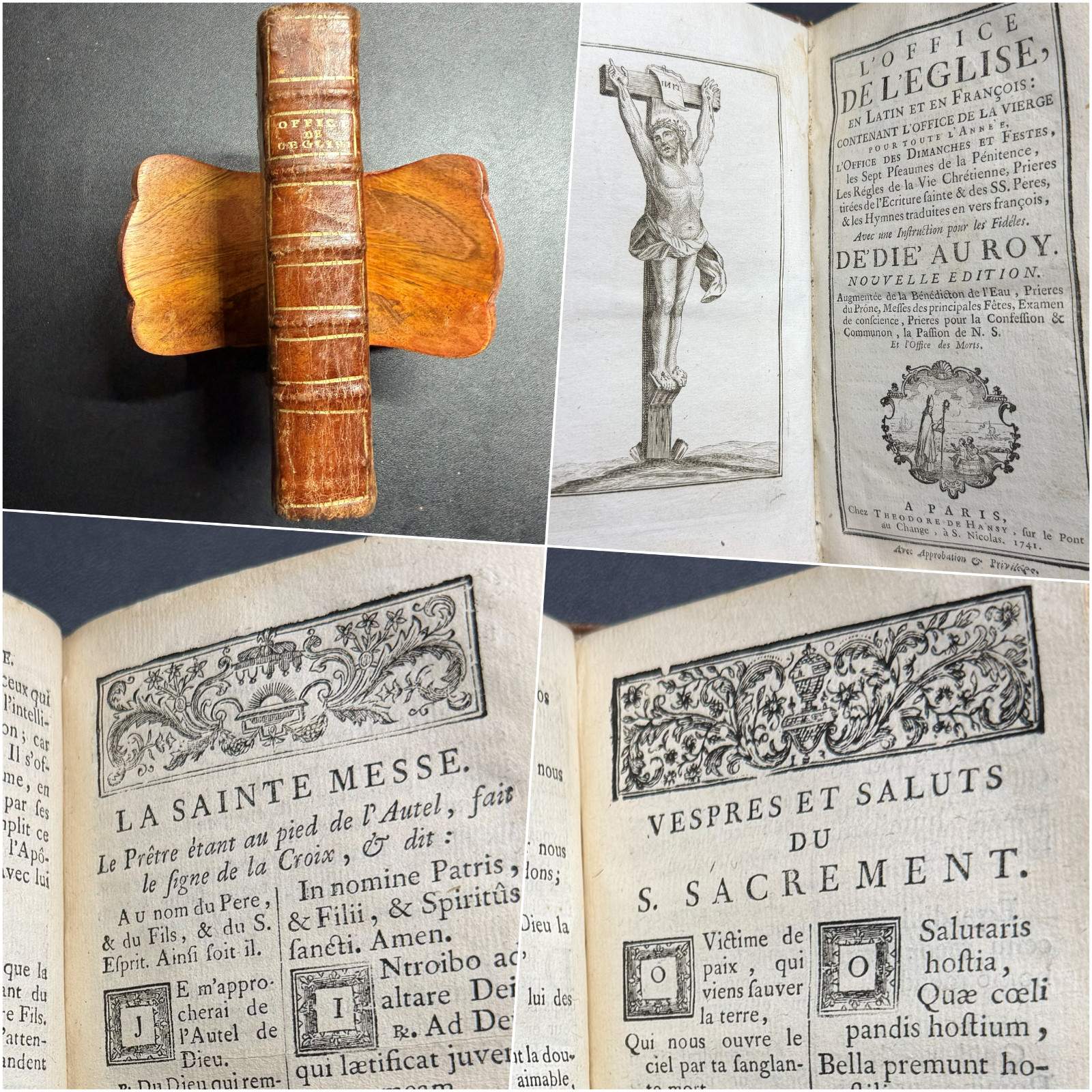 1741 ✝️ L'Office de l'Eglise Latin/French Catholic Prayer Book