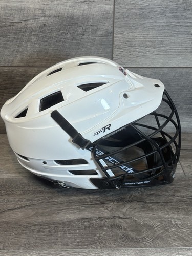 Cascade CPV-R M/L Medium Large Lacrosse Helmet White Black Adjustable Chin Strap - Picture 5 of 9