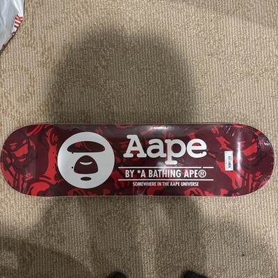 AAPE by A BATHING APE Skate Deck Skateboard Bape Camo Red Burgundy Rare Limited