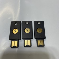 Lot of 3 Yubico YubiKey 5 NFC Security Key - Factory Reset Version 5.7.4
