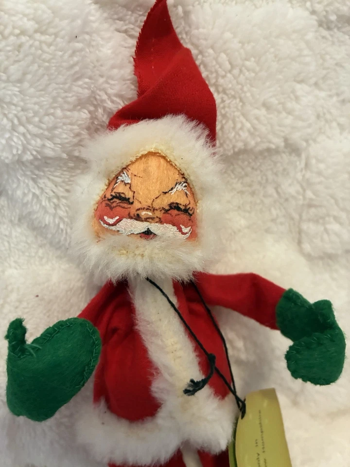 Muñeca de Navidad Annalee Mobilitee Papá Noel, Flexible, De Colección 1963 EE. UU. Foto 2 de 4