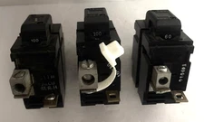 Lot of 3 Pushmatic Single Pole Breakers - 1- 60 Amp & 2 - 100 Amp