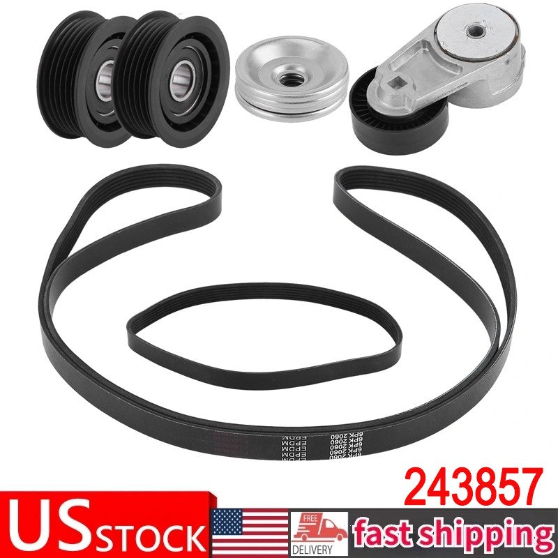Belt Tensioner Idler Pulley Kit For Maserati Quattroporte 3.0L V6 2013 2014-2016