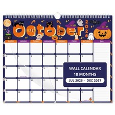 Wall Calendar 2026 2027, 18Month Calendar from July 2026 to December 2027, 14...