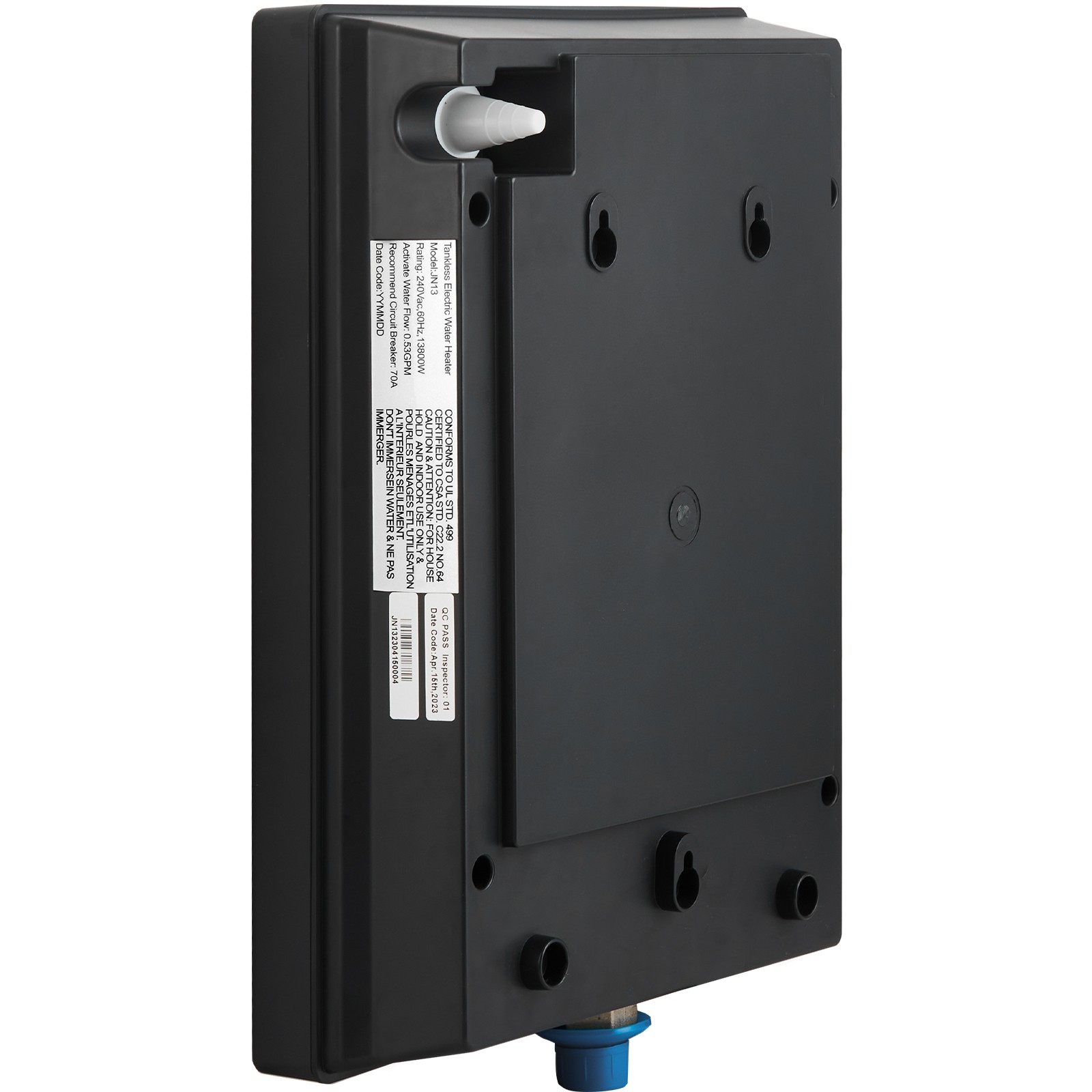 Uimoso 13.8KW Electric Tankless Water Heater with LED Display for Shower
