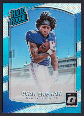 2017 Optic- NY Giants Evan Engram - Rated Rookie Blue Color Match