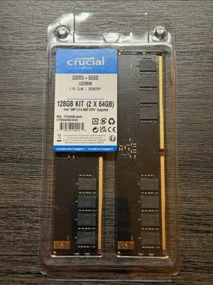 Crucial Pro DDR5 128GB (2x64GB) 5600 Desktop Memory Kit Intel XMP