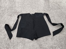 Top 10 High Rise Shorts Womens M Black Tie Waist V-Cut Back Zip Made in USA