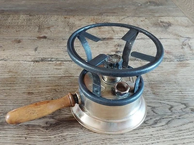 Ancien réchaud à alcool CLAMFOR laiton et cuivre - Photo 1/3