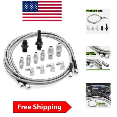 Universal 70'' Transmission Cooler Lines Kit - Durable 6AN Hose Fittings Included