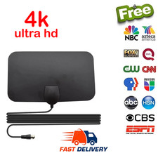 Indoor Free view TV Aerial,300 Miles Digital TV Aerial  Ultra Thin HDTV DVB