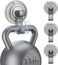 Heavy Duty Suction Cup Hooks, Waterproof for Shower, Bathroom, Glass, Kitchen, 1