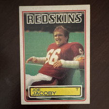 1983 Topps ROOKIE Joe Jacoby #190 Washington Redskins (Beautiful Card). rookie card picture