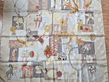 Cartier Scarf Large Silk Jewels pale gold / beige embroidered