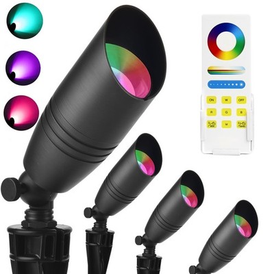 RGB Low Voltage Landscape Lighting, Color Changing Aluminium Landscape Lights...