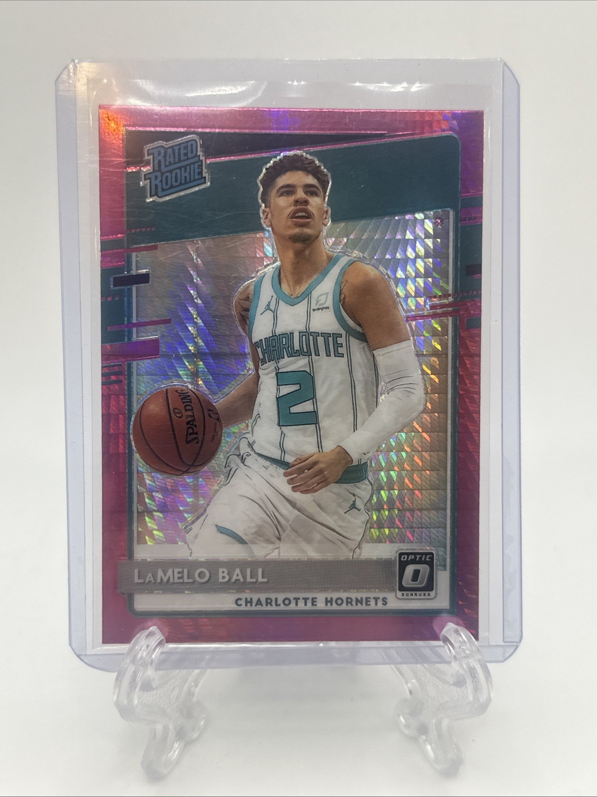2020-21 Optic Pink Hyper Prizm LaMelo Ball #153 Rookie Hornets RC