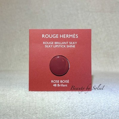 Hermes Rouge Hermes Silky Lipstick Shine in Rose Boise 48 Brillant Sample