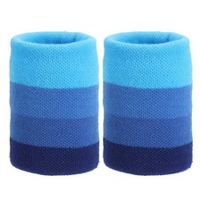 2 Pcs Sports Wristband Sweatbands for Men and Women, Blue