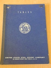 RARE Vintage US Steel Export Company Tables Trade Catalog softcover