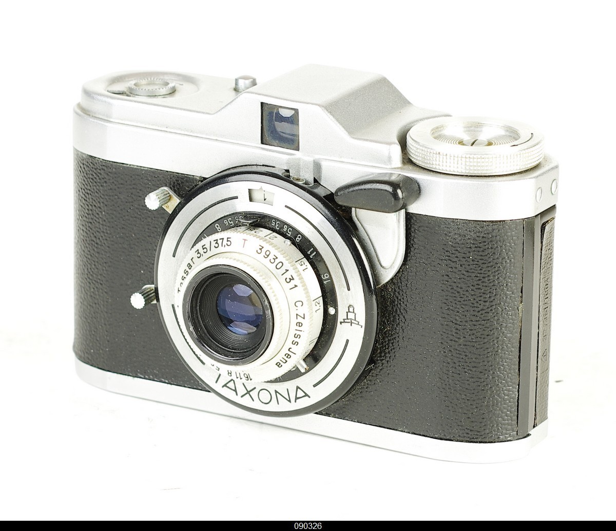 Zeiss Ikon VEB Taxona 24x24 Film Camera Tessar 3.5/37.5cm T w/ Box