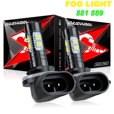 2 pack 881 LED Fog Light Driving Bulbs 862 886 889 894 896 898 Xenon White 6500K