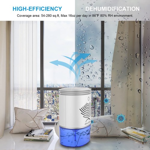 Dehumidifiers Small for Basements, Home Mini Dehumidifier Quiet for Bedrooms,... - Picture 3 of 7