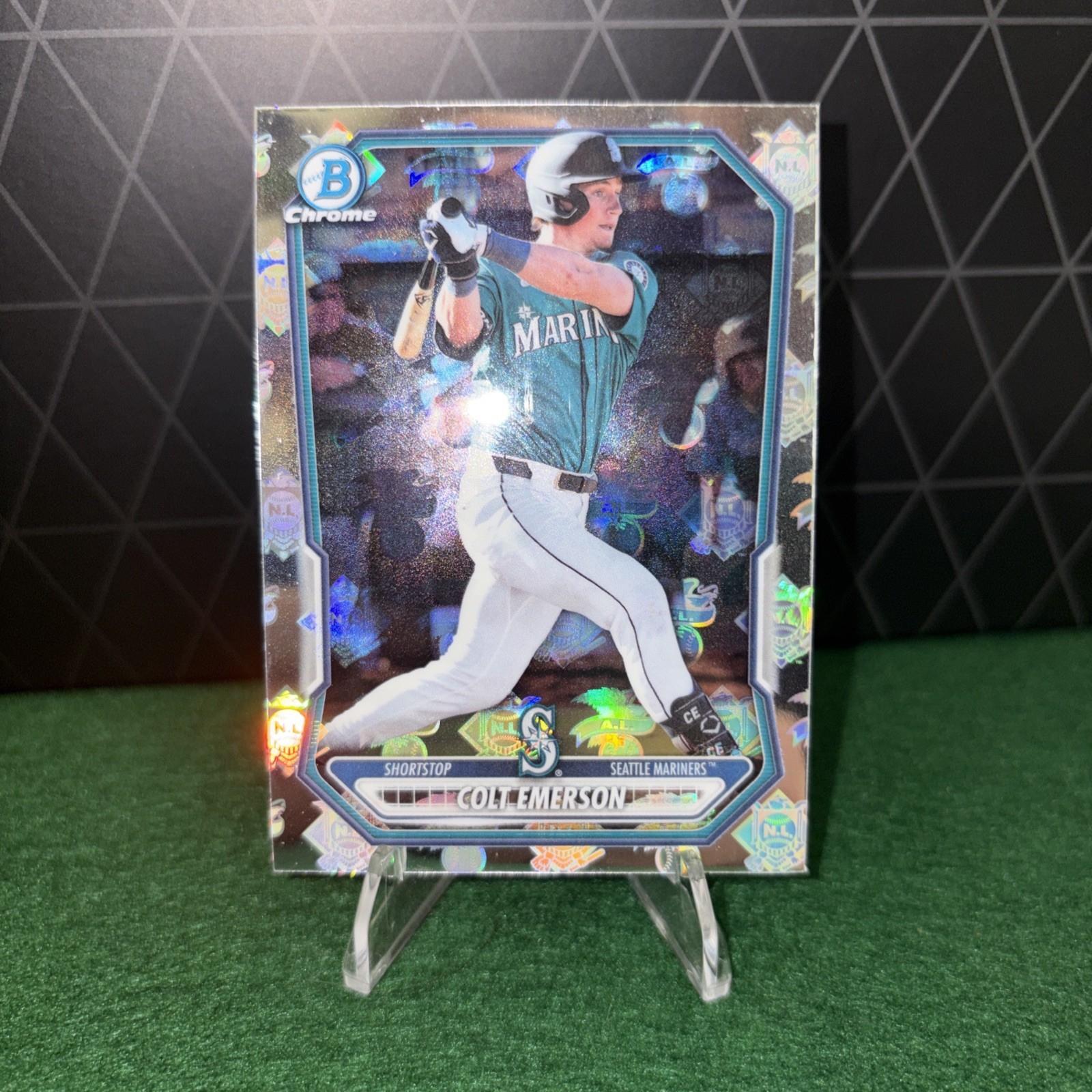 2026 Bowman Colt Emerson #BCP-108 League Logofractor Mariners