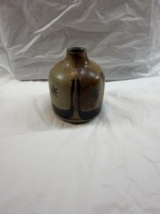 Otagiri OMC Japan Small Oriental Pottery Vase Brown W/ Gilt  Otagiri OMC Japan Miniature 4\