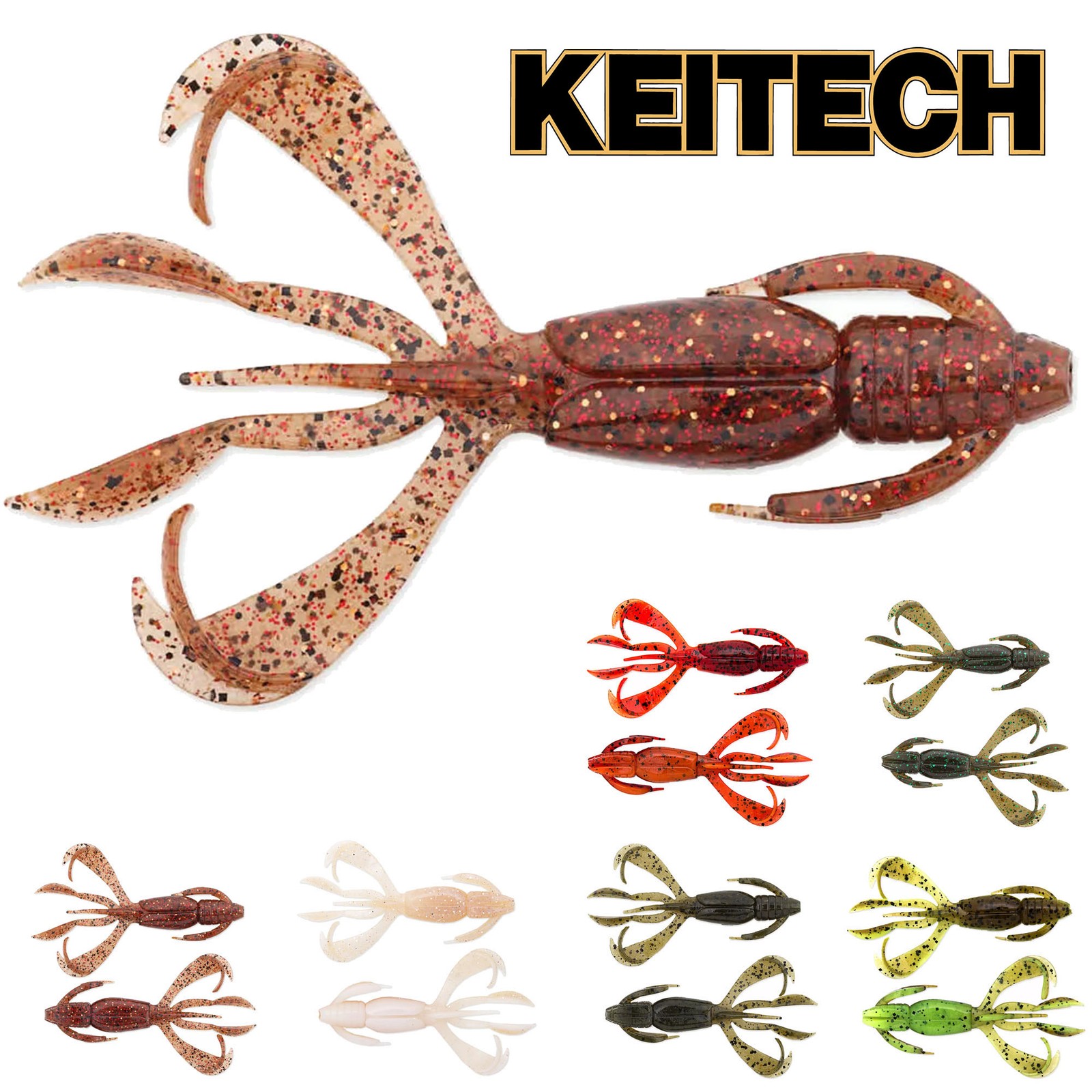 KEITECH 2" Crazy Flapper | 5cm 0,7g | Top Gummi Krebs Barsch Gummikrebse Japan
