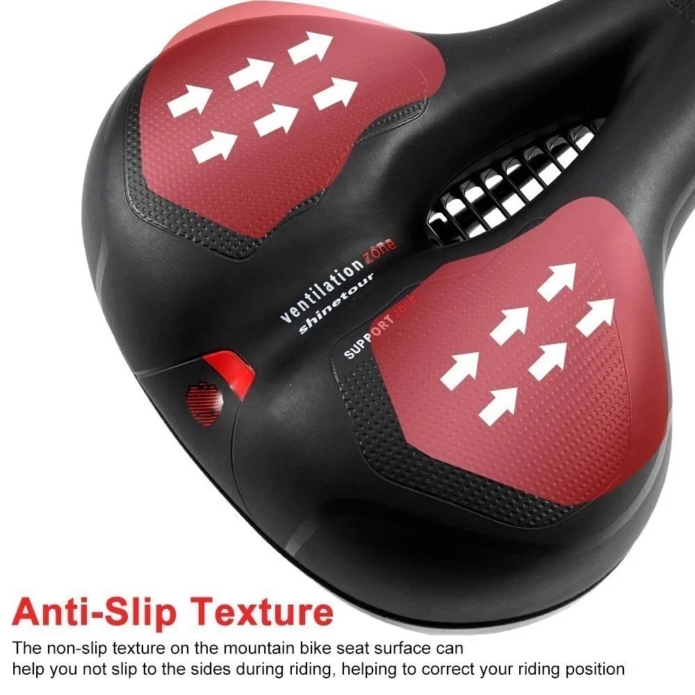 Extra Wide Big Bum Bike Bicycle Saddle Seat Gel Cushion Sporty Soft Comfort Pad